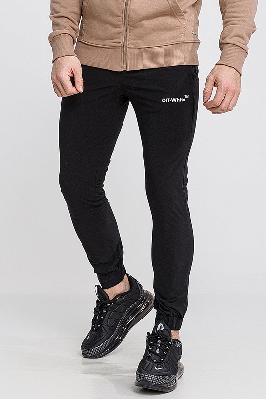 Мужские чёрные джоггеры Off-White logo-print