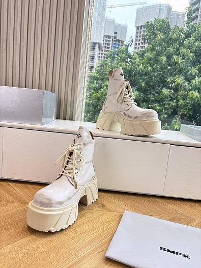 Женские кожаные ботинки на платформе SMFK premium   