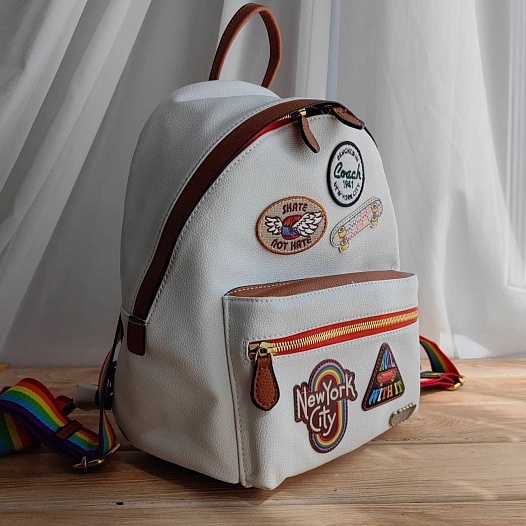 Кожаный рюкзак Coach 25x31 см   