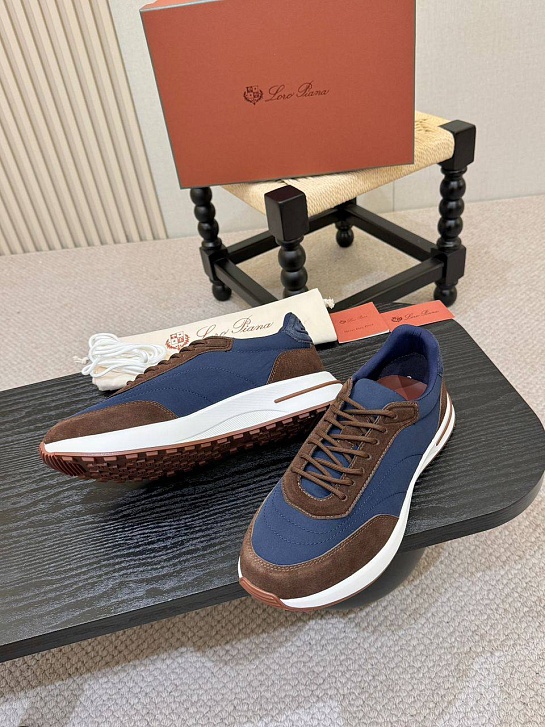 Мужские кроссовки Loro Piana Week End Walk - Blue / Brown