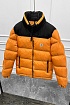 Утеплённая куртка Moncler Peuplier logo-patch - Orange / Black