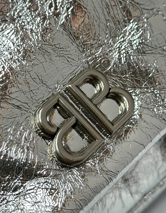 Сумка Balenciaga Monaco Premium 23x14.5x6 см - Silver