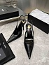 Женские кожаные туфли на каблуке Yves Saint Laurent premium