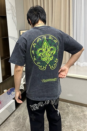 Серая оверсайз футболка Gothic logo   