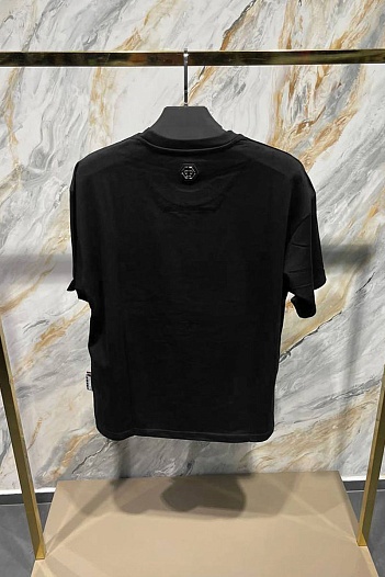 Футболка чёрного цвета Philipp Plein Glass Skull   