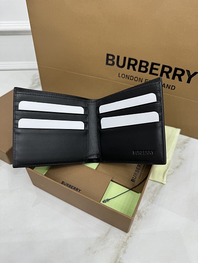 Кожаный кошелёк Burberry Premium 11x10 см   