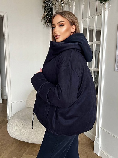 Женский костюм тройка на флисе Loewe Premium - Navy   