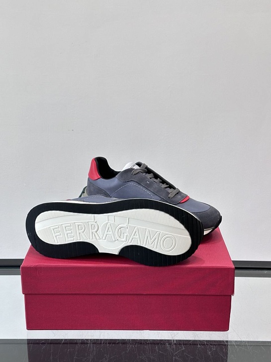 Мужские комбинированные кроссовки Salvatore Ferragamo