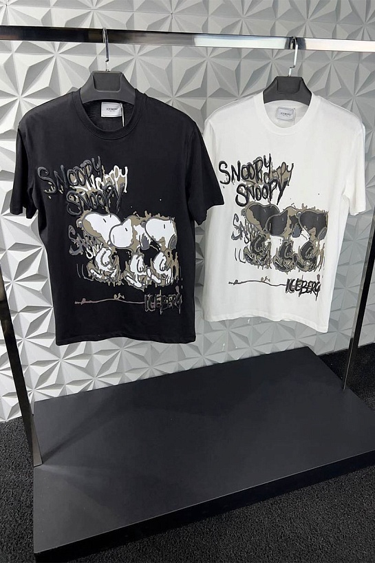 Чёрная мужская футболка Iceberg Snoopy