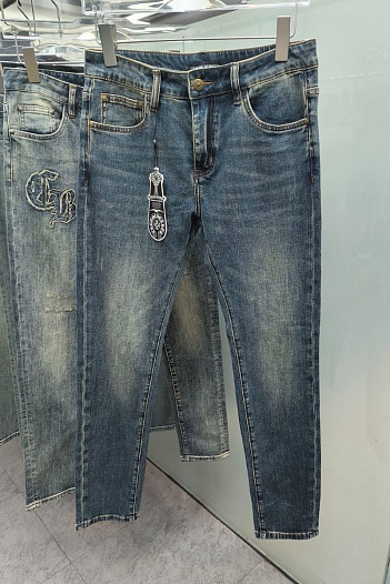 Мужские синие джинсы Chrome Hearts Premium   
