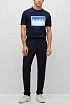 Футболка тёмно-синего цвета Hugo Boss logo-print