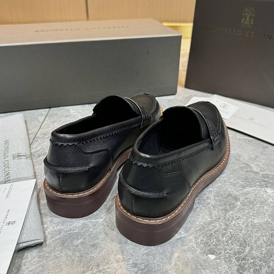 Мужские кожаные лоферы Brunello Cucinelli Premium