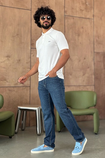 Мужские синие джинсы Hugo Boss relaxed fit   