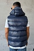 Мужской синий жилет Moncler Cardamine logo-patch