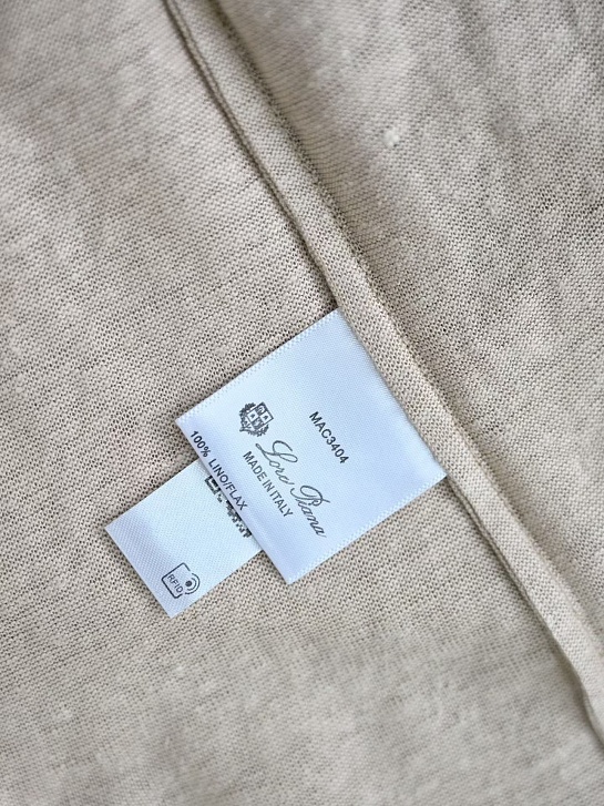 Мужское тёмно-бежевое поло Loro Piana premium