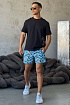Мужские голубые шорты Etro floral-pattern