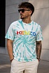 Мужская белая футболка Kenzo Logo Tie-Dye