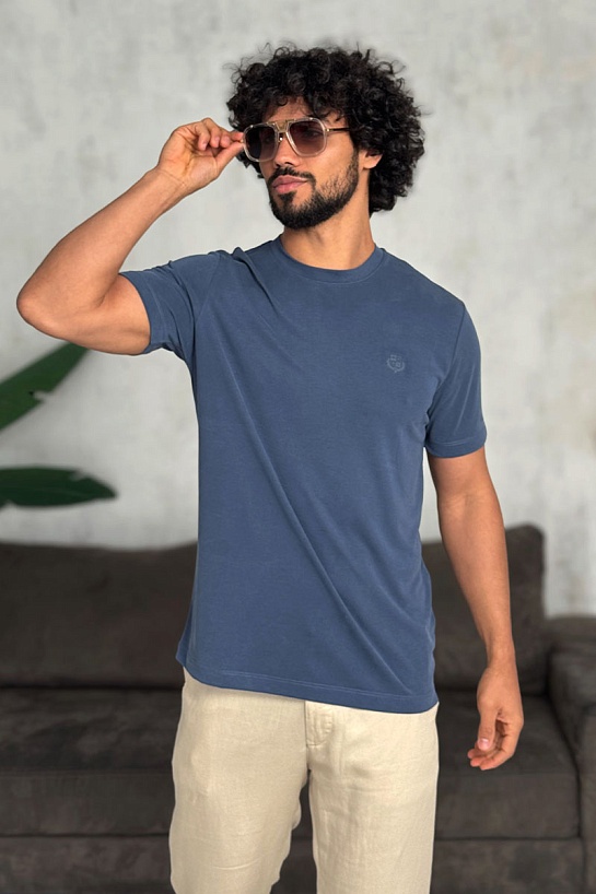 Футболка синего цвета Loro Piana