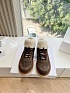 Женские замшевые кроссовки с мехом Prada Premium - Brown