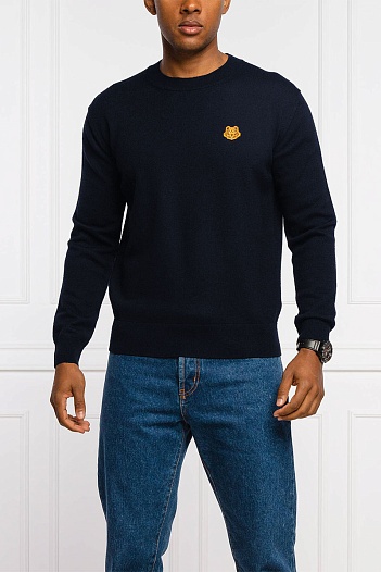 Джемпер Kenzo Tiger logo-patch - Navy   
