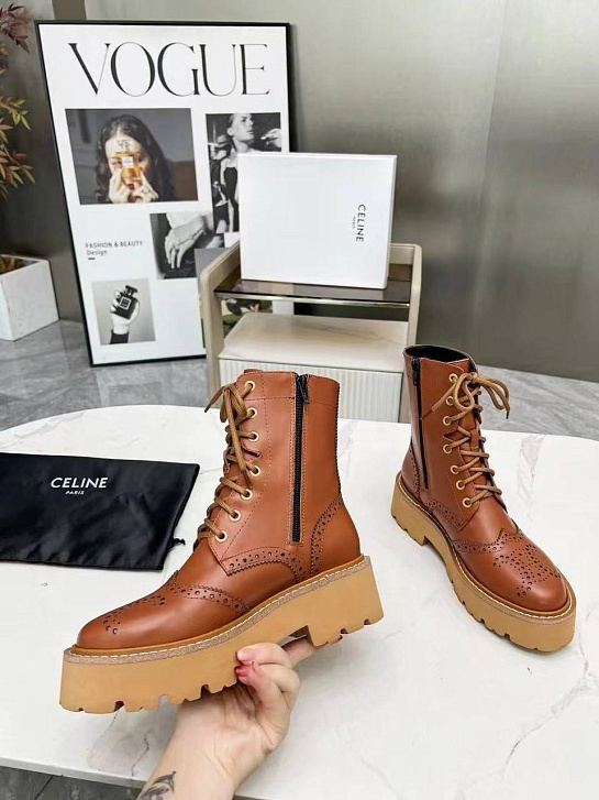 Женские кожаные ботинки Celine