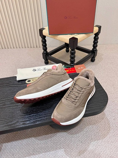 Кроссовки с мехом Loro Piana Week End Walk Evo premium   