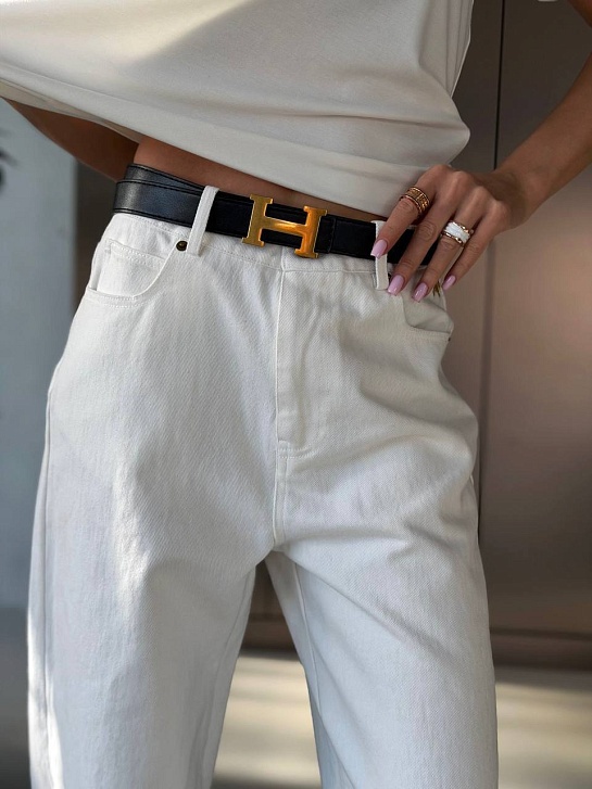 Женские белые джинсы Hermes premium