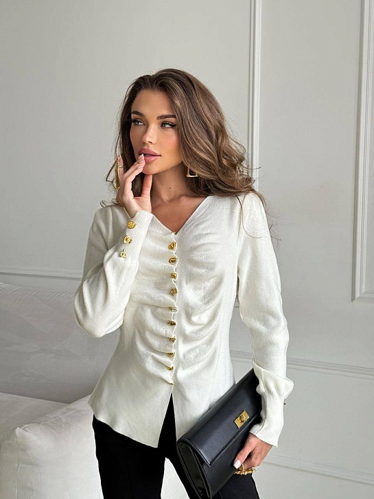 Женская кофта белого цвета Schiaparelli Premium