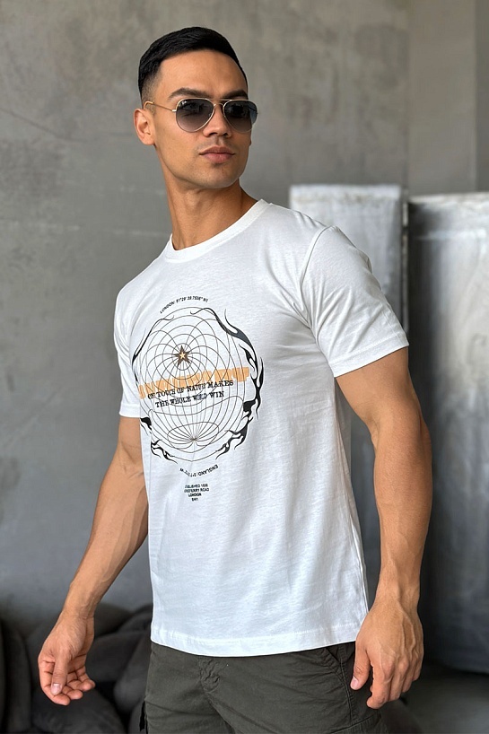 Мужская футболка Burberry Globe-graphic - White