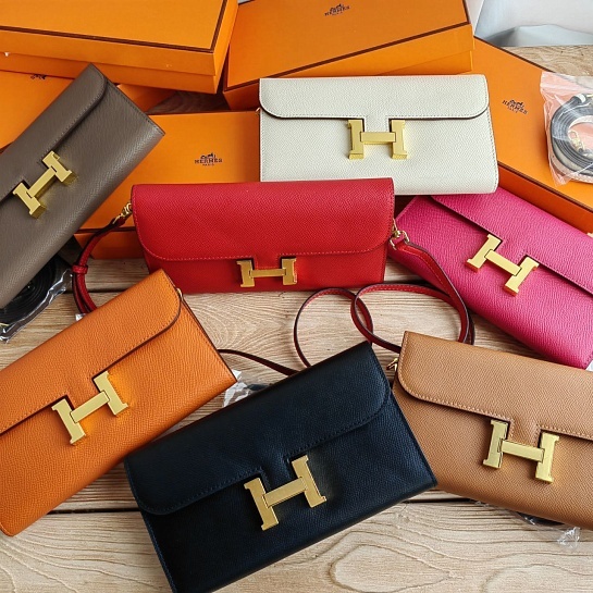 Кожаная сумка-клатч Hermes 21x11 см (7 расцветок)