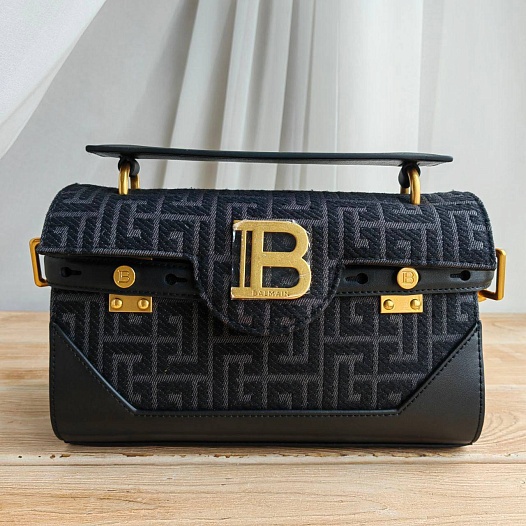 Женская сумка Balmain B-Buzz midi 25x13 см - Black   