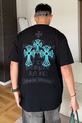 Оверсайз футболка Chrome Hearts Premium   