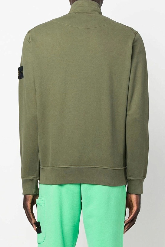 Кофта зелёного цвета Stone Island Zip-Up Compass-patch