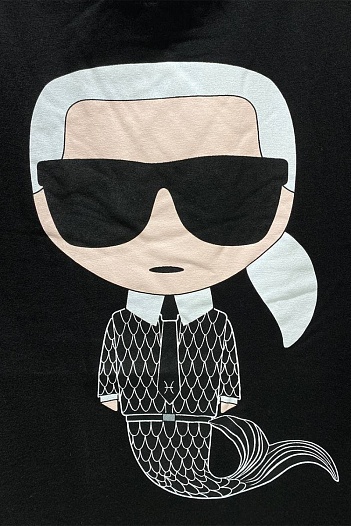 Женская чёрная футболка Karl Lagerfeld "Pisces"   