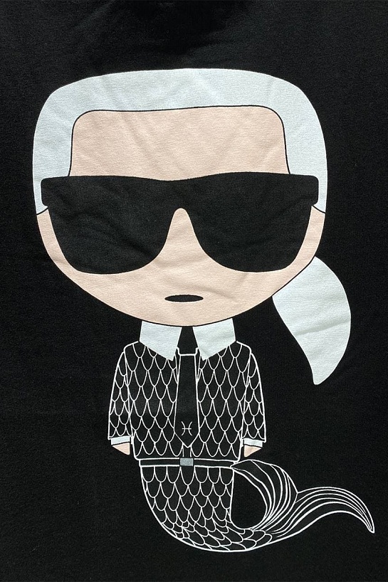Женская чёрная футболка Karl Lagerfeld "Pisces"
