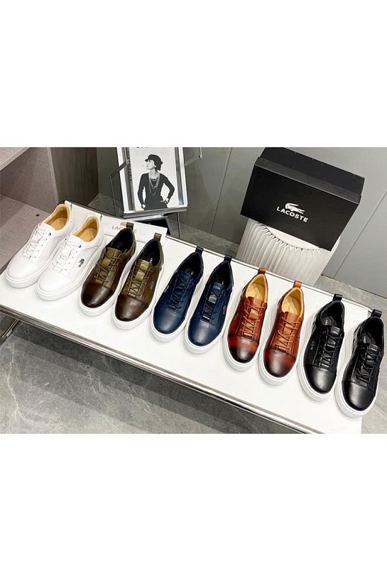 Кожаные кроссовки Lacoste logo-plaque - White