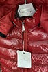 Женская брендовая парка Moncler красного цвета