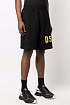 Чёрные мужские шорты Dsquared2 logo-print