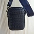 Кожаная сумка Bottega Veneta Intrecciato crossbody 20x14 - Navy
