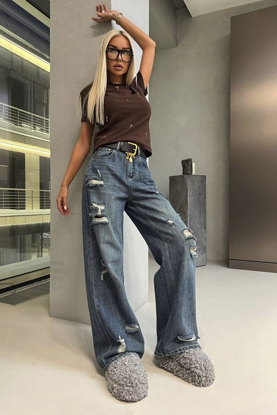 Женские синие джинсы Schiaparelli premium