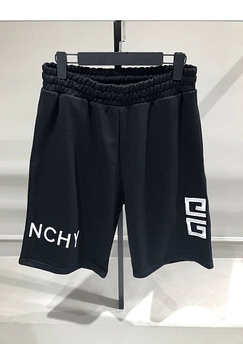 Мужские шорты Givenchy flocked logo - Black   