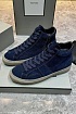 Замшевые кроссовки с мехом Tom Ford high-top - Navy