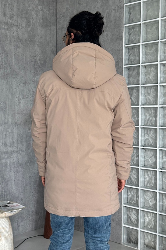 Мужская парка бежевого цвета Loro Piana
