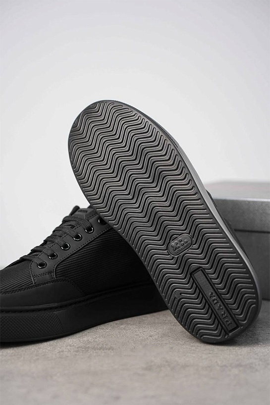 Мужские кроссовки Prada logo-plaque - Black