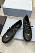 Женские кожаные балетки Prada Naplak чёрного цвета