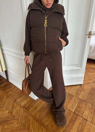 Женский костюм тройка на флисе Schiaparelli premium   