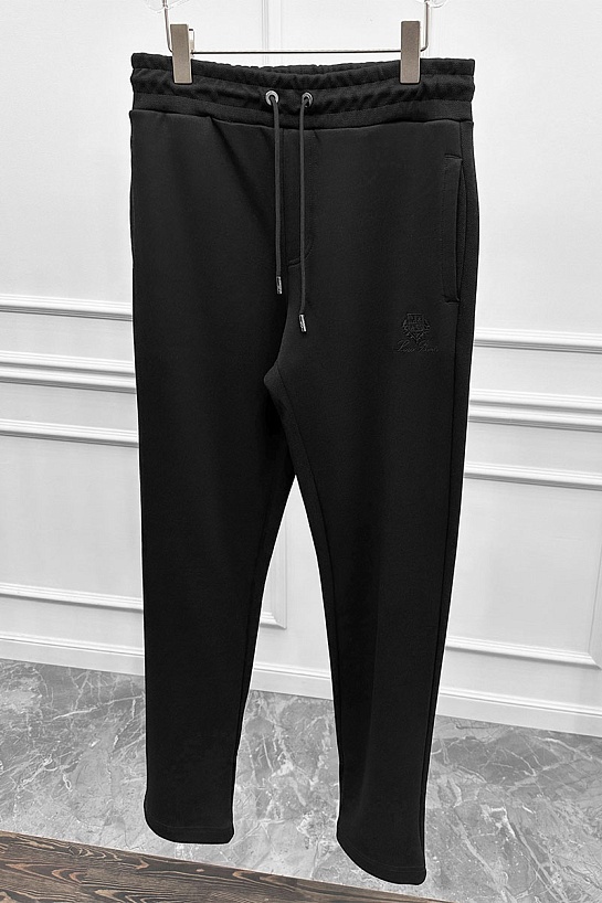 Спортивные штаны Loro Piana logo-embroidered - Black