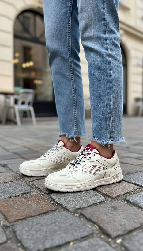 Женские кожаные кроссовки Balenciaga Hamptons Worn-Out premium