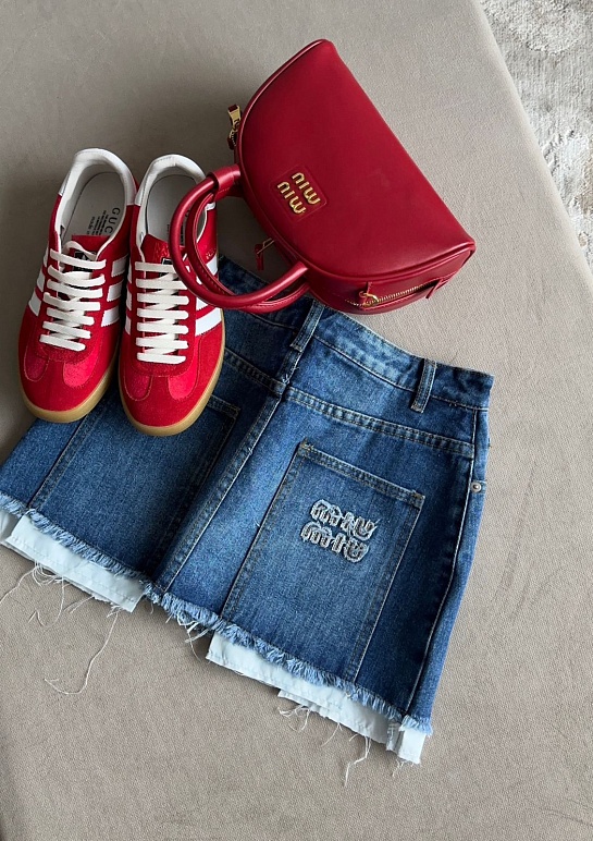 Женская джинсовая юбка MIU MIU