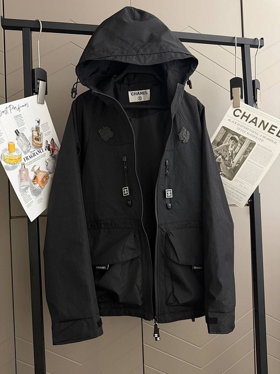 Женская нейлоновая ветровка Chanel premium - Black